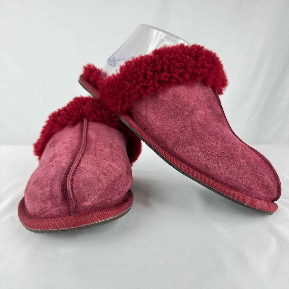 UGG Faux Fur Red Slippers